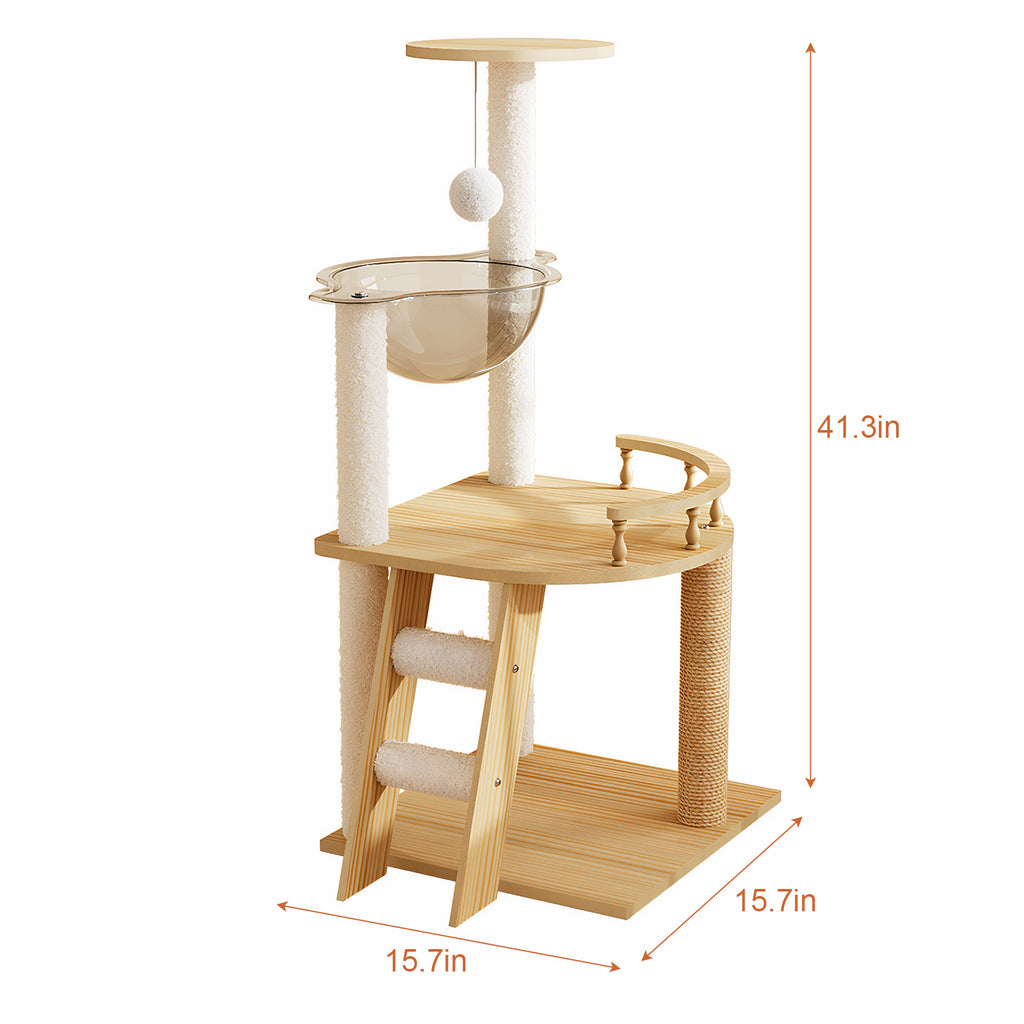 41.3" Modern Cat Tower for Indoor Cats