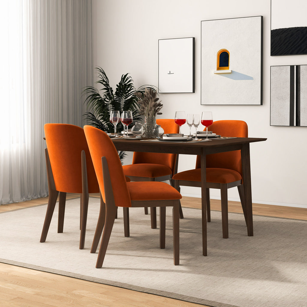 Kaitlyn Burnt Velvet Dining Chairs - Set of 2