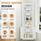 71" Tall Corner Storage Cabinet