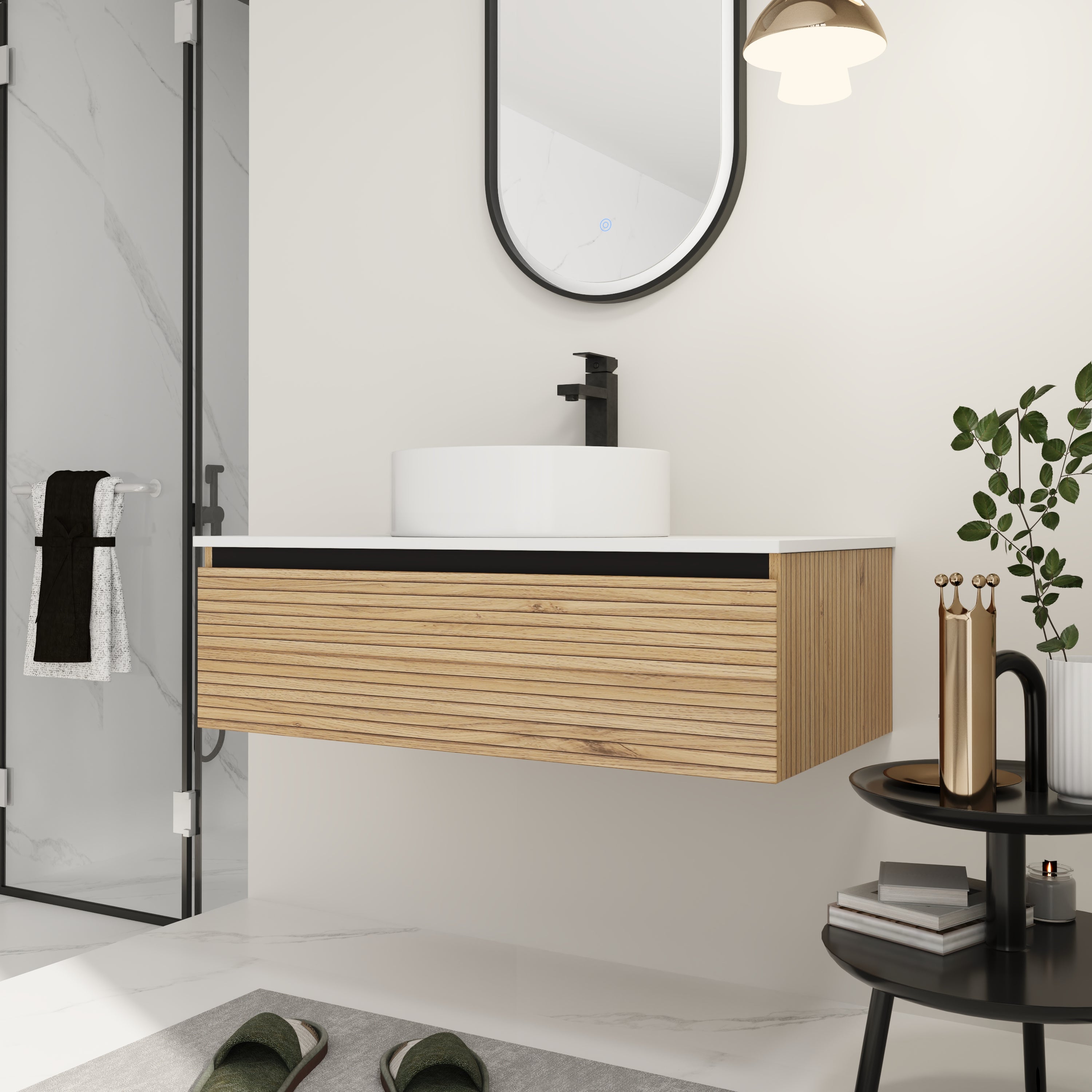 36'' Wall-Mounted Bathroom Vanity