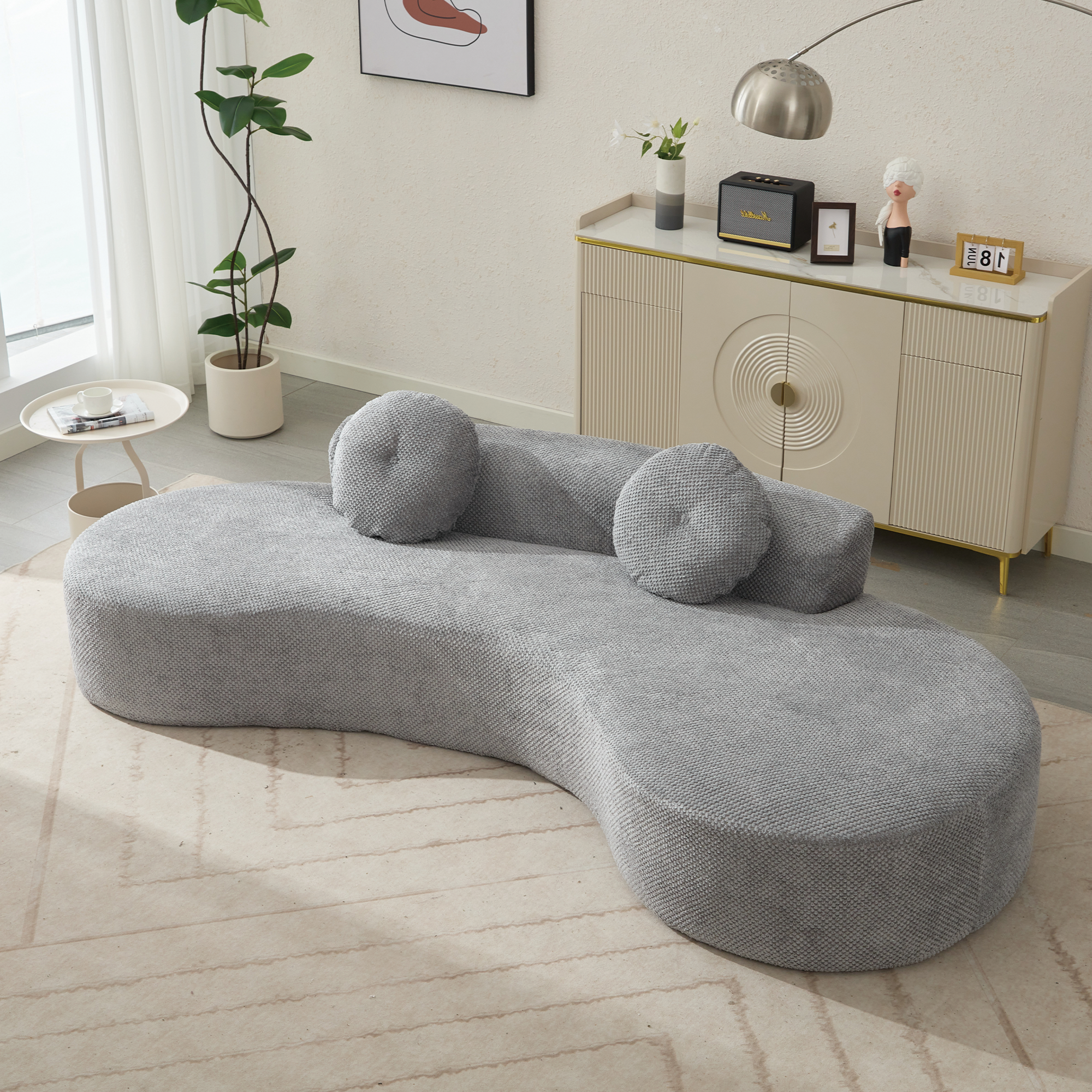 105.5'' Curved Sofa - Modern Minimalist Sofa