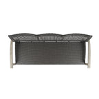 Outdoor Acacia Wood Wicker 3 Seater Sofa
