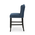 Vienna Contemporary Fabric Tufted Wingback Counter Stools, Set of 2