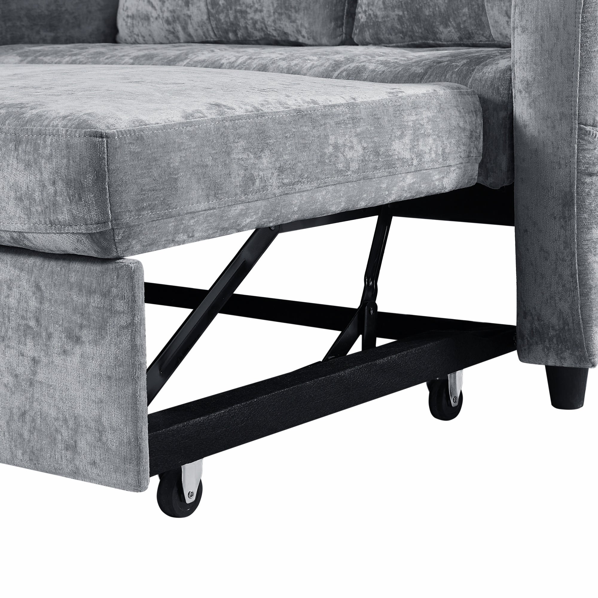53.9" Modern Loveseat Pull-out Sofa Bed