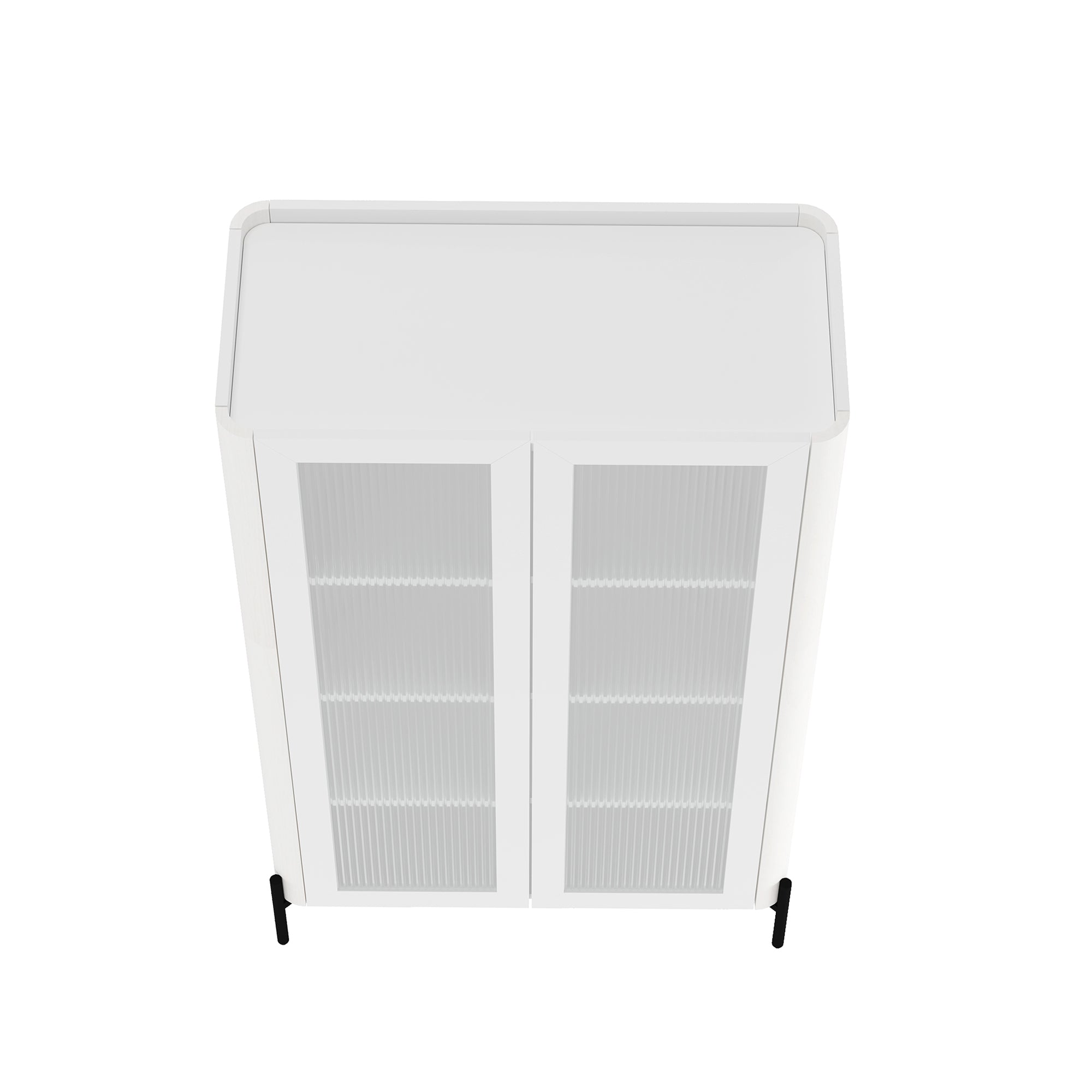 Abbey 32" Tempered Glass Bookcase Cabinet