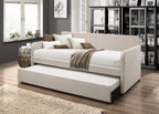Jagger Fog Fabric Daybed With Trundle (Twin)