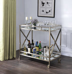 Kristensen Mirrored & Antique Kitchen Cart