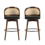 Como Indoor Wood Barstool, Dark