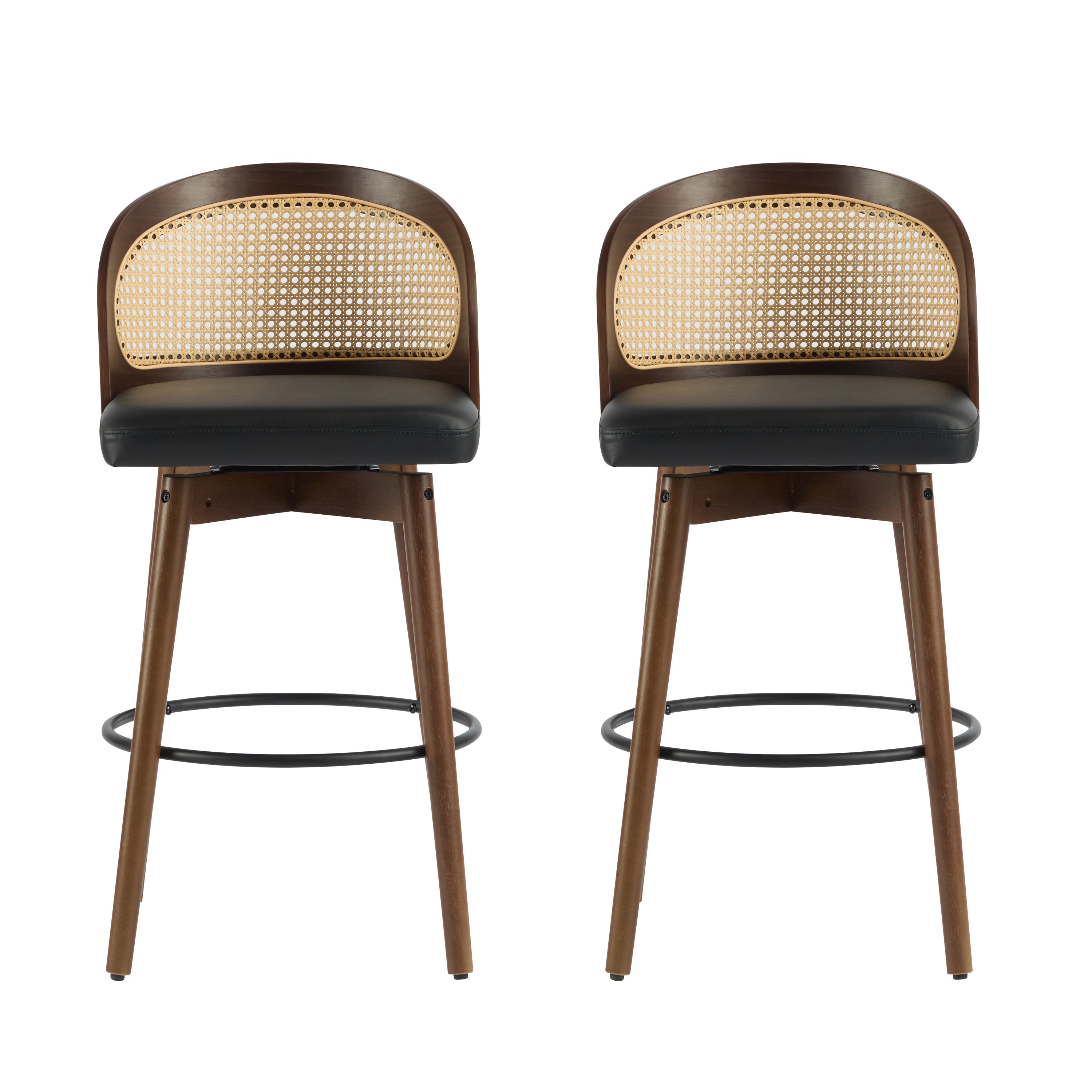 Como Indoor Wood Barstool, Dark