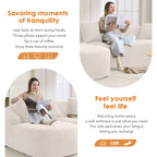 Boneless L-Shape Sectional Sofa with Curved Chaise