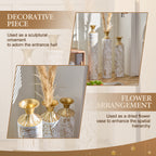 3-Piece Handcrafted Metal Floor Vase Set