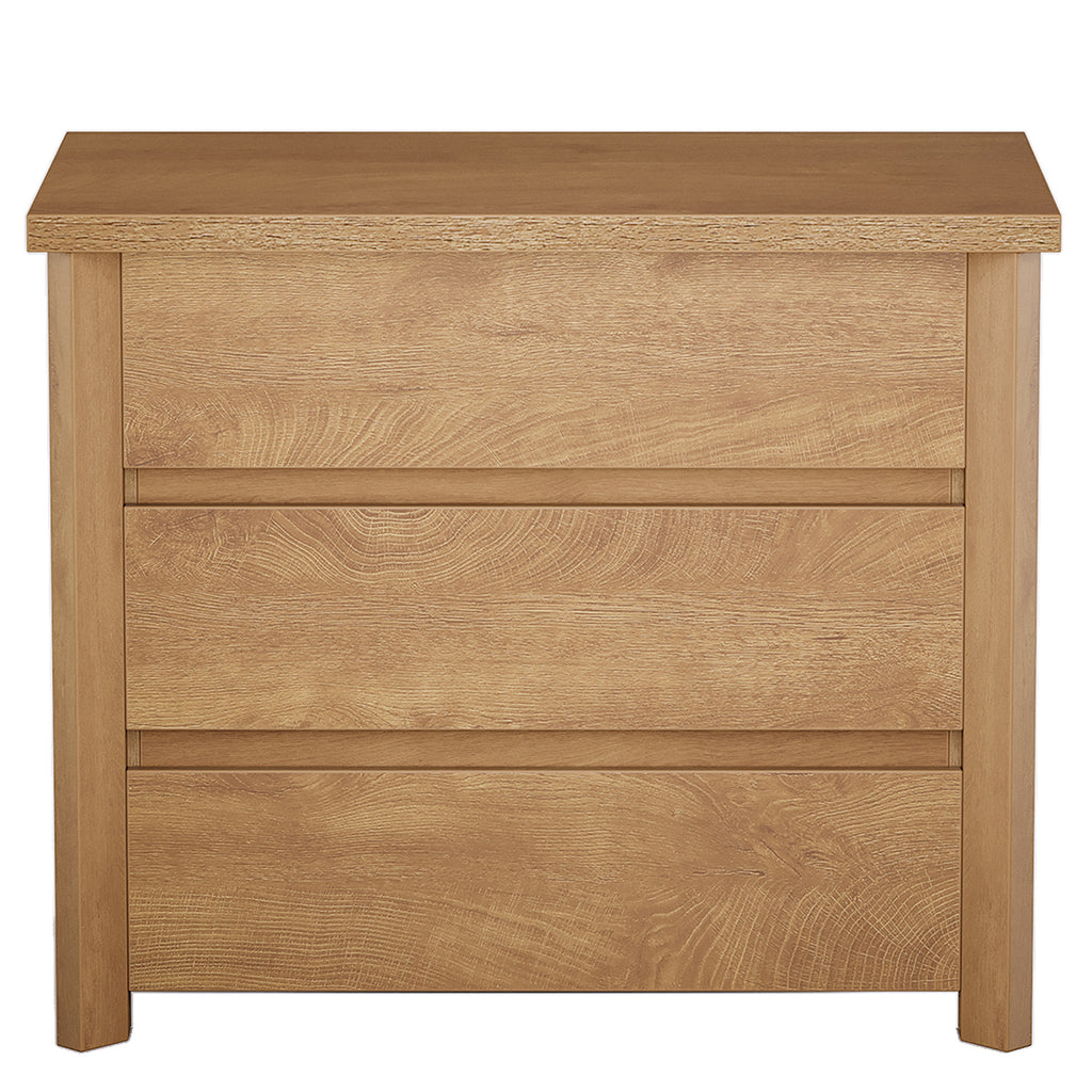 32" Farmhouse Nightstand with 3 Drawers
