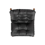Oxford 26.5" Leather Mid-Century Modern Accent Chair, Noir