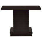 Fiona Cappuccino Engineered Wood Pedestal Console Table