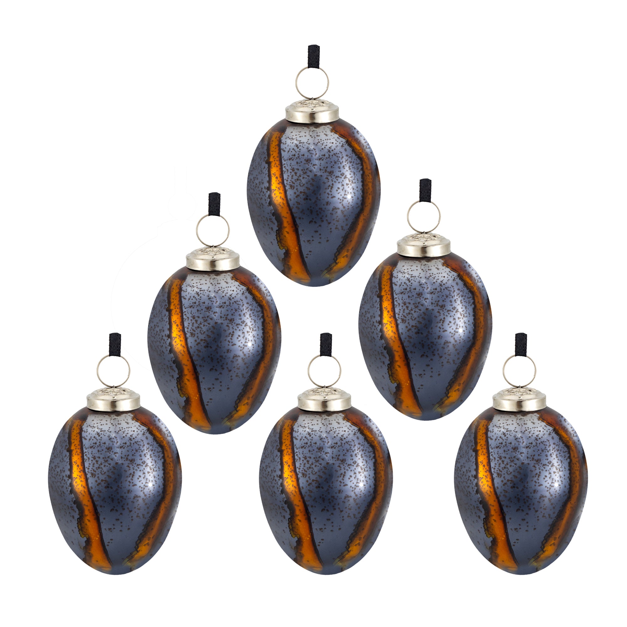 Egg Christmas Ball Ornament Set of 6