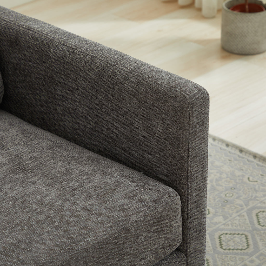 30.7"W Square Upholstered Swivel Accent Chair