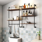 Industrial Pipe Shelf - 3 Tier & 2 Tier Wall Mounted Shelves