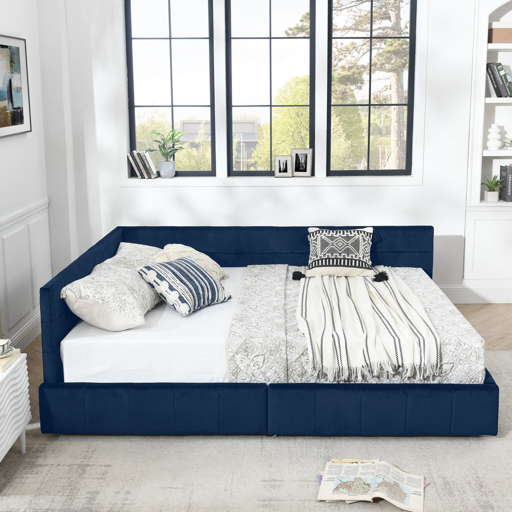 Queen Size Storage Upholstered Tufted Bed Frame