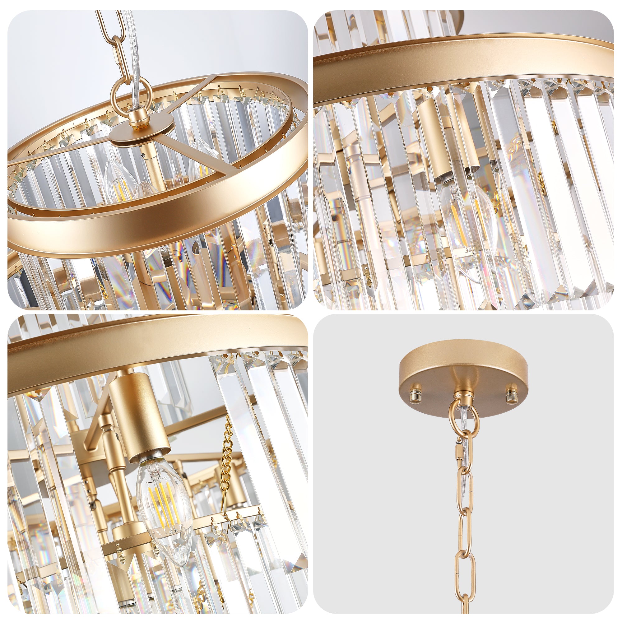Golden Luxury Crystal Chandelier