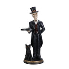 Halloween Skeleton Butler Floor Statue with Serving Tray