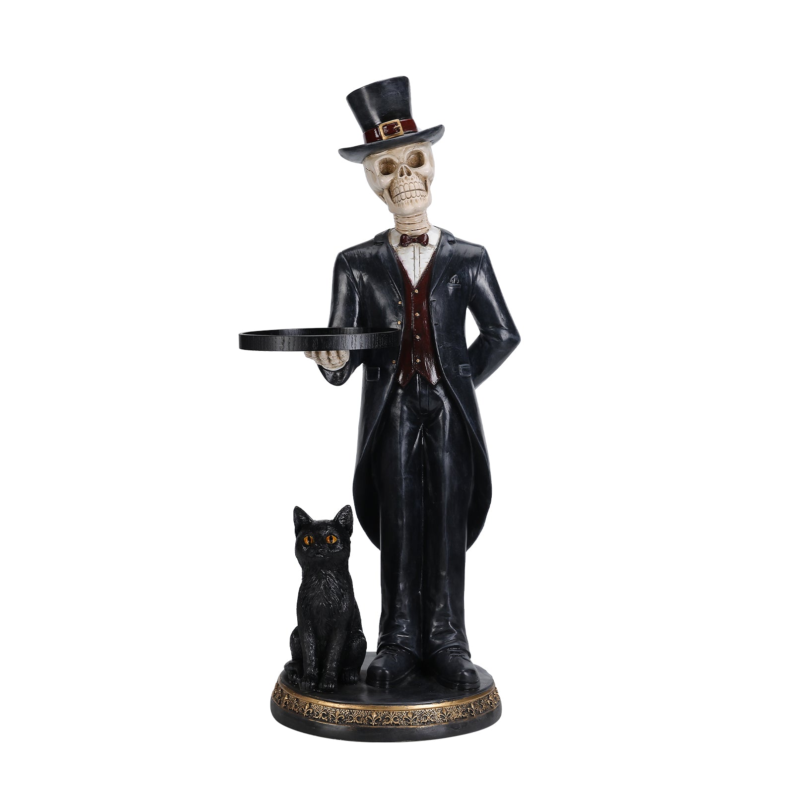 Halloween Skeleton Butler Floor Statue with Serving Tray