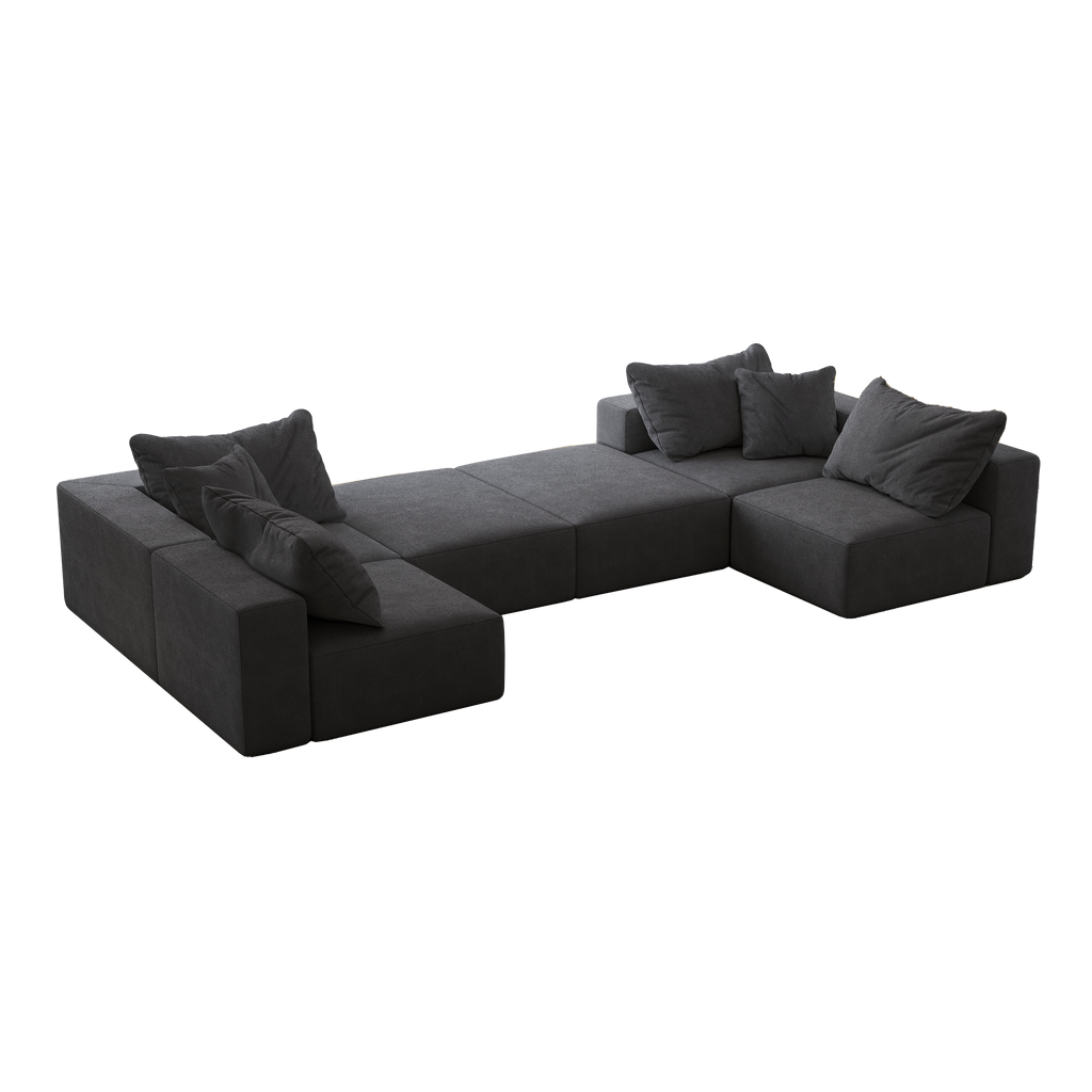 Oversized Sponge Cloud Sofa - Modern Upholstered Sectional Couch