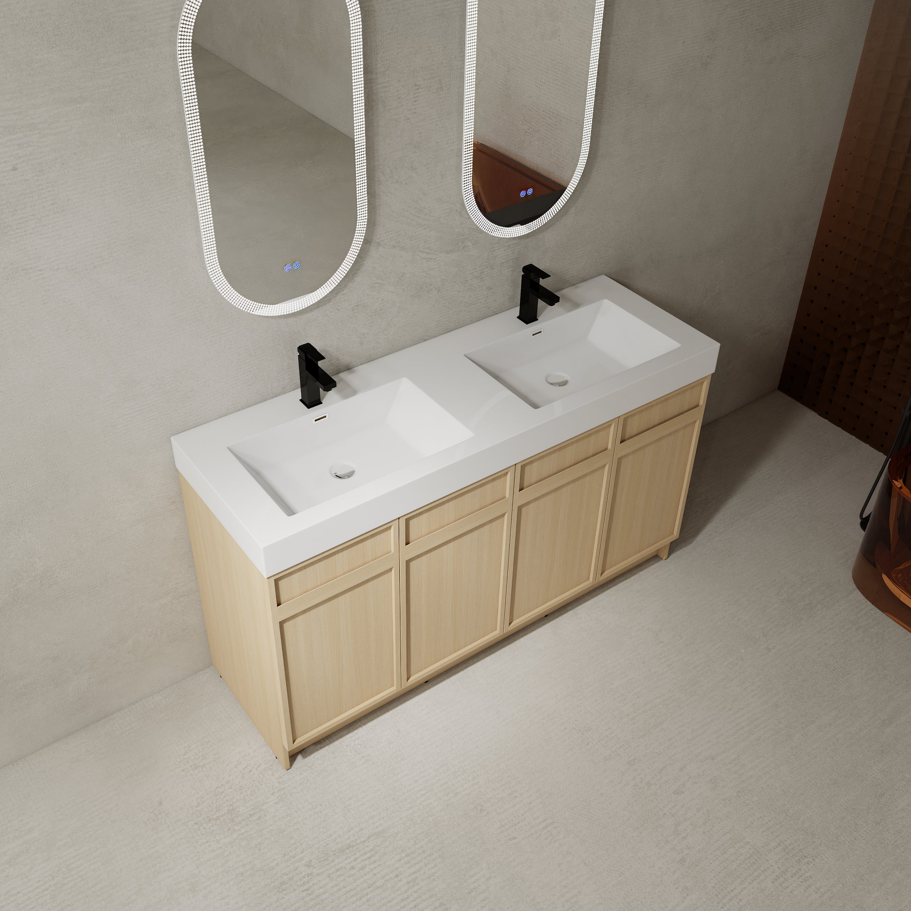 60" Freestanding Bathroom Vanity