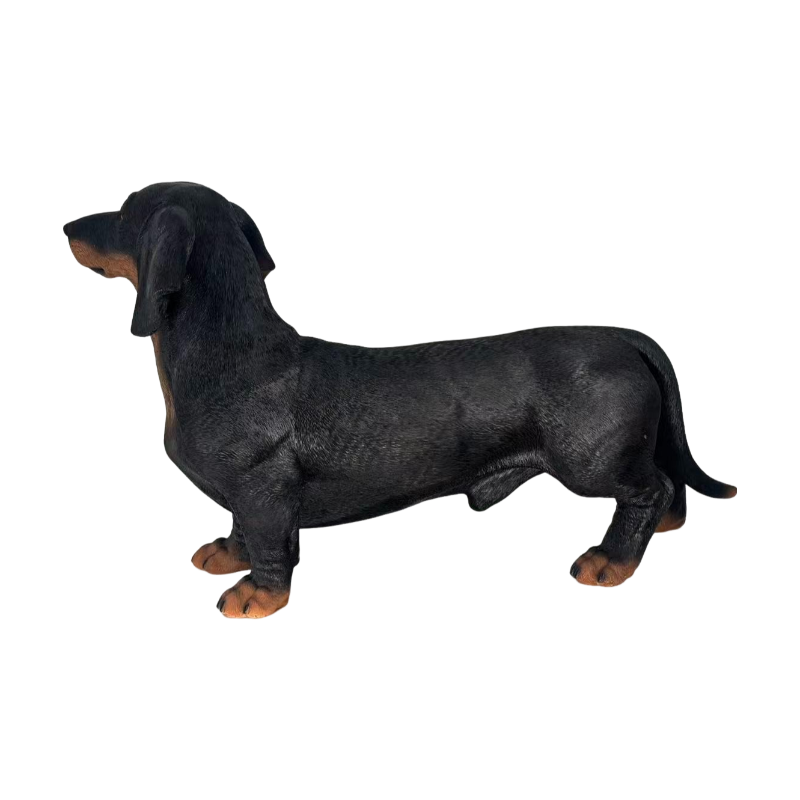 26 Inch Black and Tan Dachshund Statue