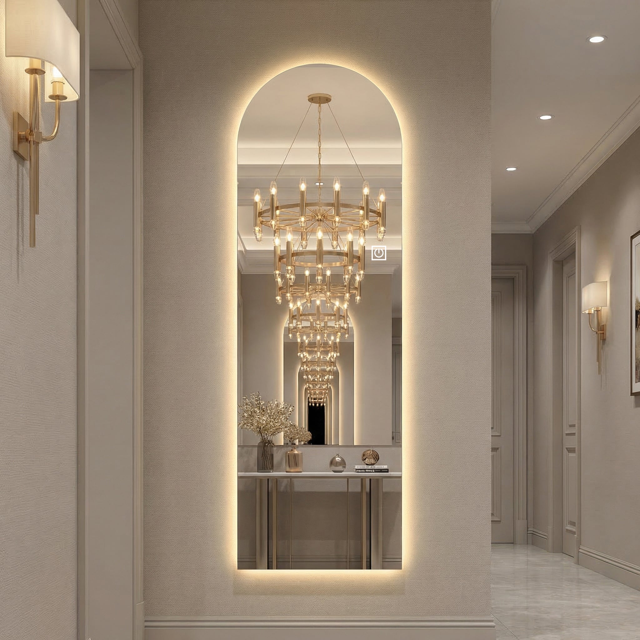 65" x 21" LED Full Length Wall Mirror