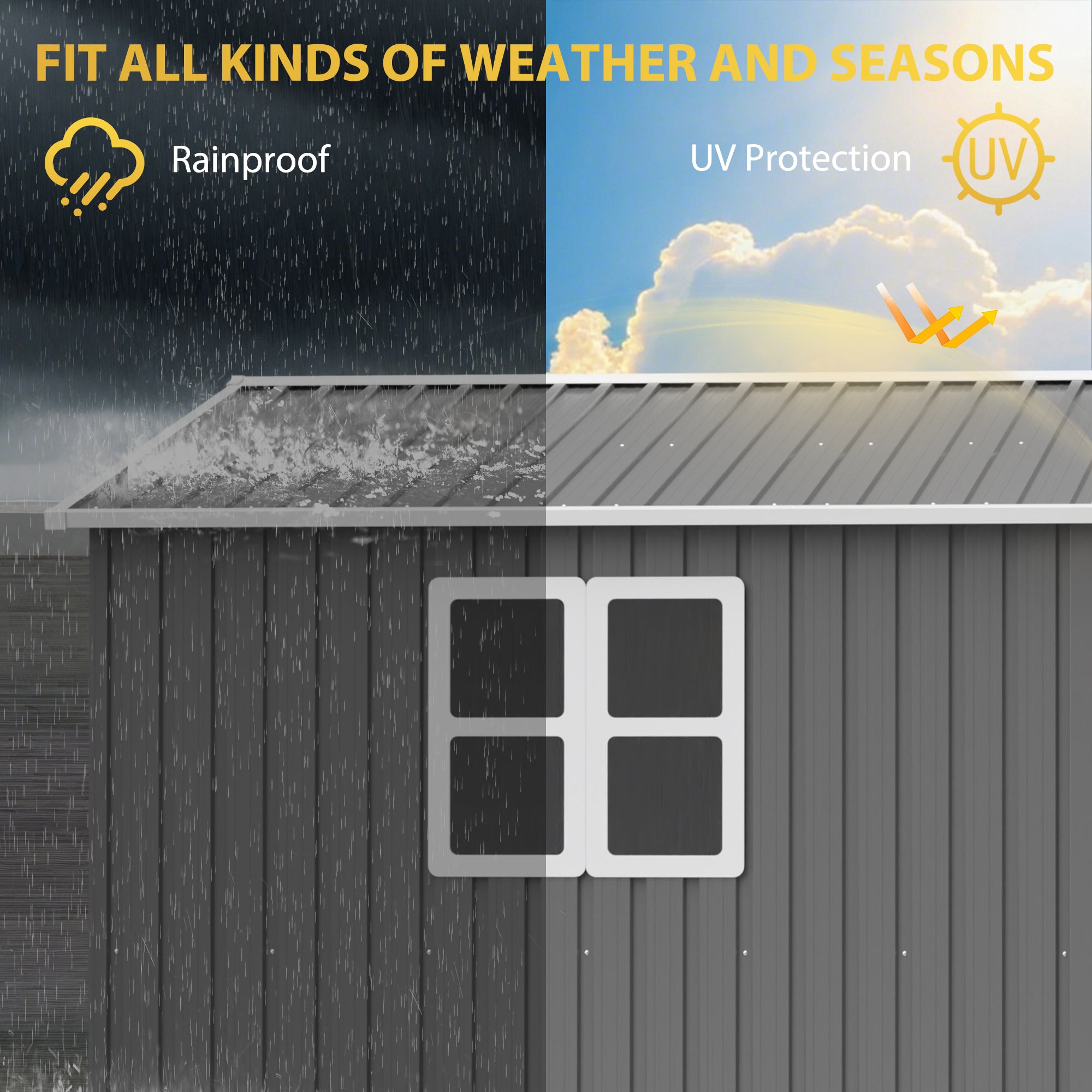 12x10 FT Outdoor Storage Shed Metal
