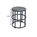 Ceramic Tile Side Table with Powder Coated Iron Frame