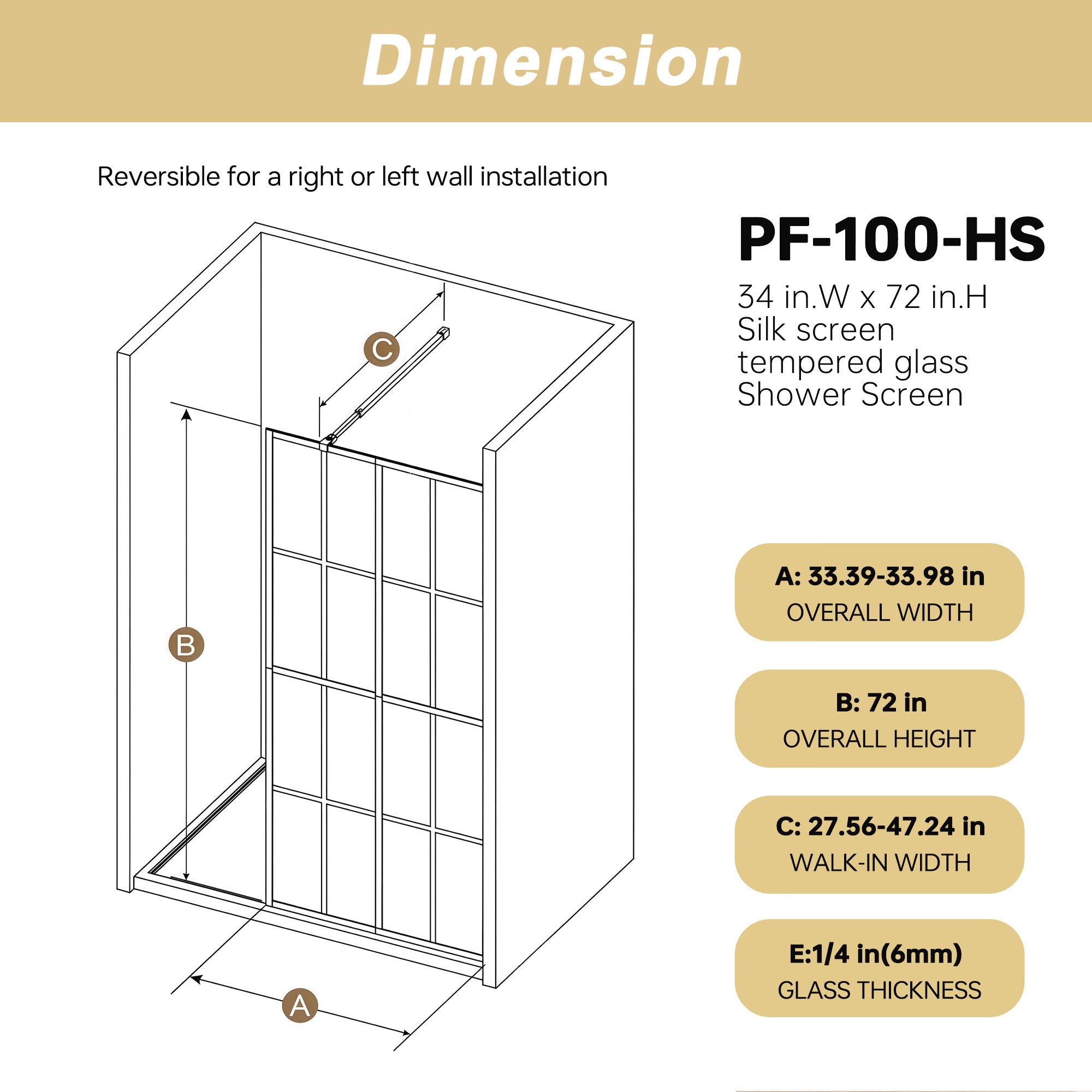 Framed Glass Shower Screen