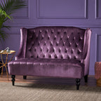 Modern Glam Velvet Loveseat