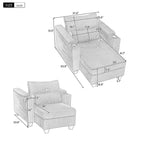Convertible Chaise Lounge Sofa Bed