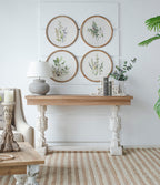 Flora Print Round Frame Set of 4