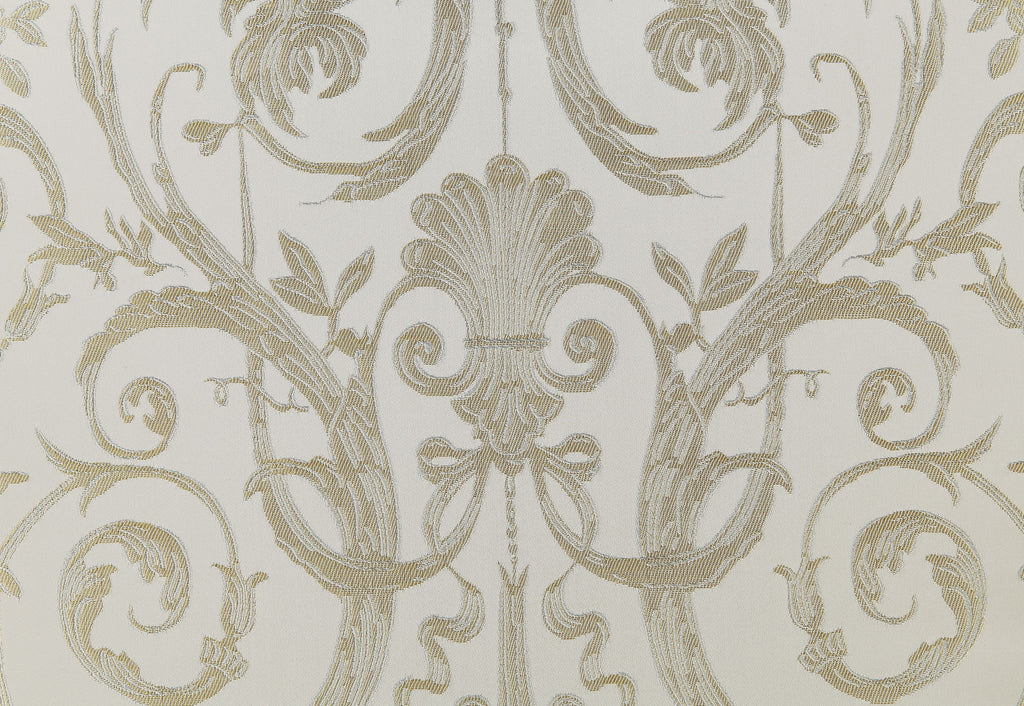 Bently Fabric & Champagne Finish Arm Chair Set of 2