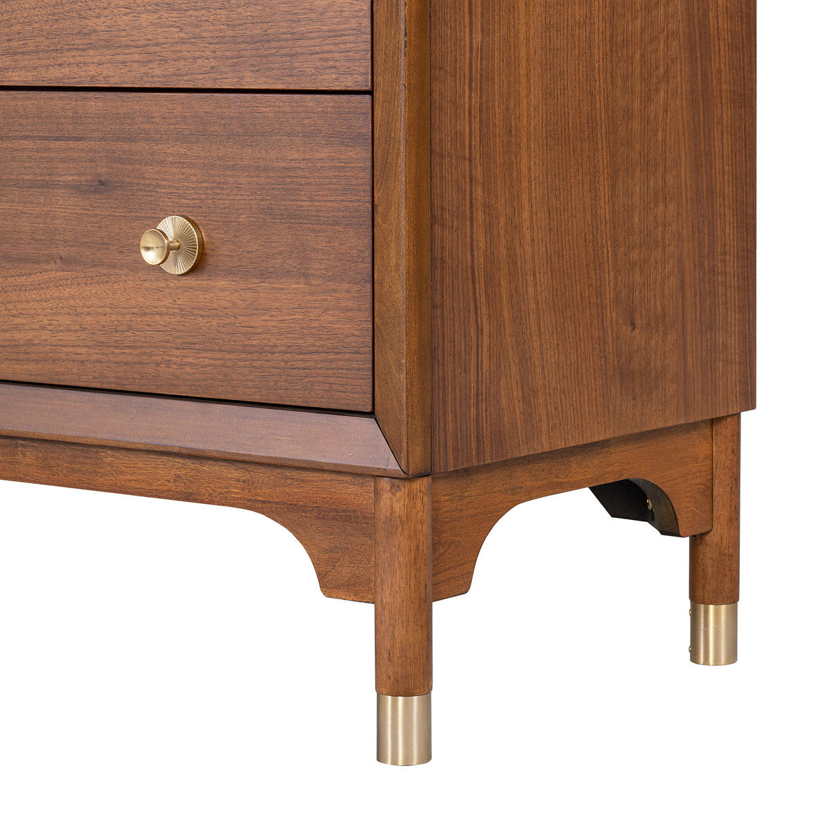 Mid Century Modern Style 1pc Nightstand English Dovetail Drawer USB Port