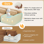 114" Soft And Fluffy Plush Fabric Modular Sectional Sofa