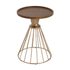 Hollow Edge Retro Art Pine Side Table, Antique