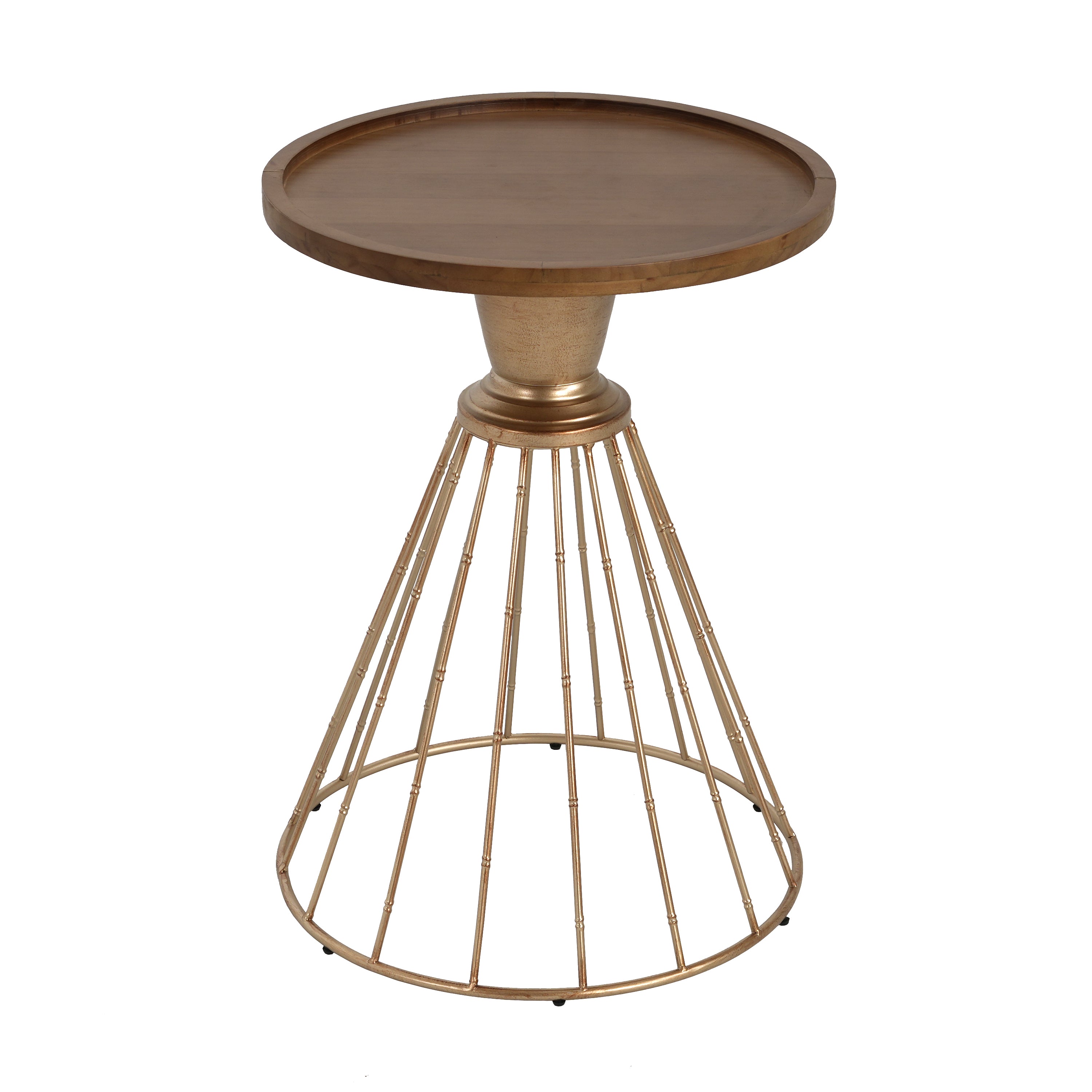 Hollow Edge Retro Art Pine Side Table, Antique