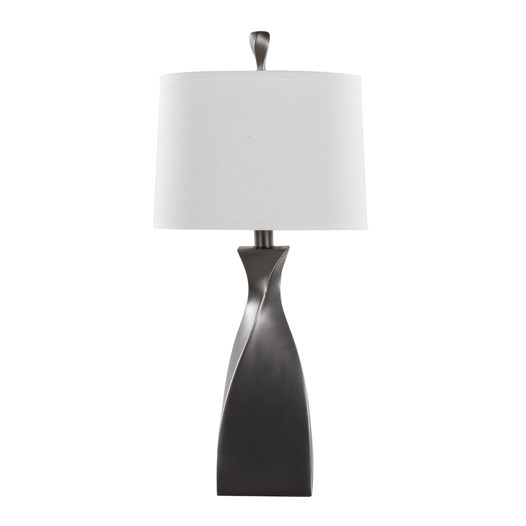 30" Contemporary Polyresin Table Lamp in Rubbed