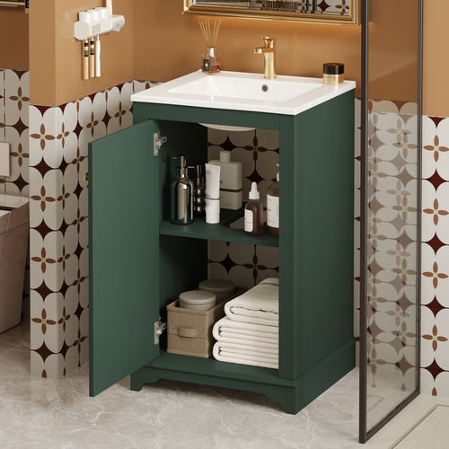 20-Inch Bathroom Vanity with Ceramic Sink
