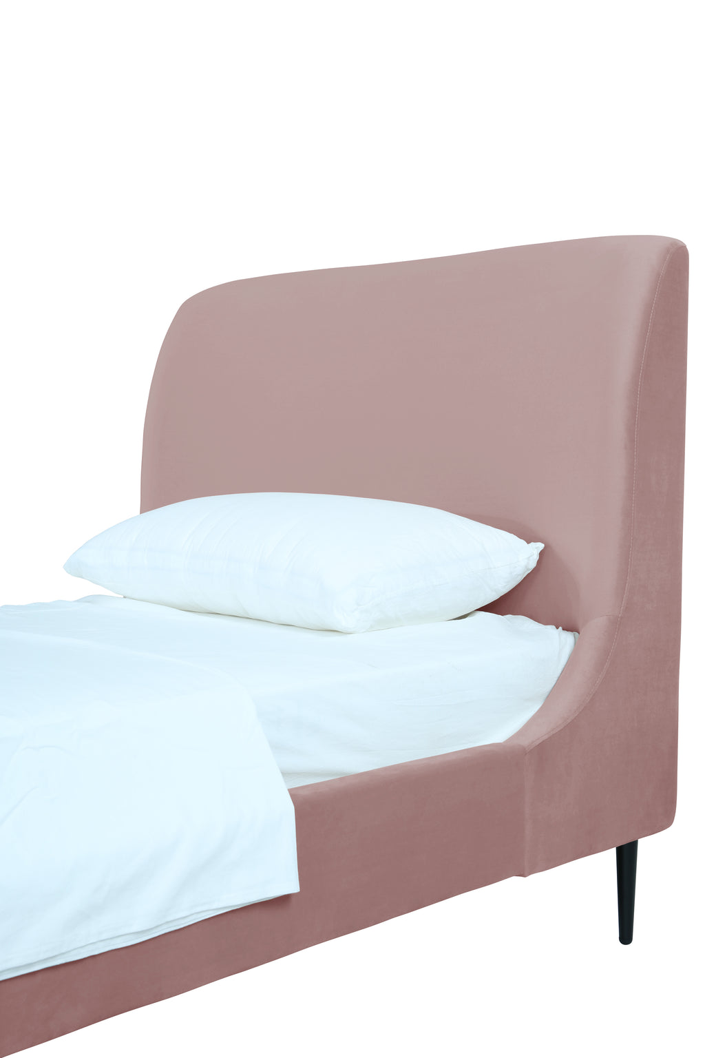 Heather Upholstered Velvet Twin Bed