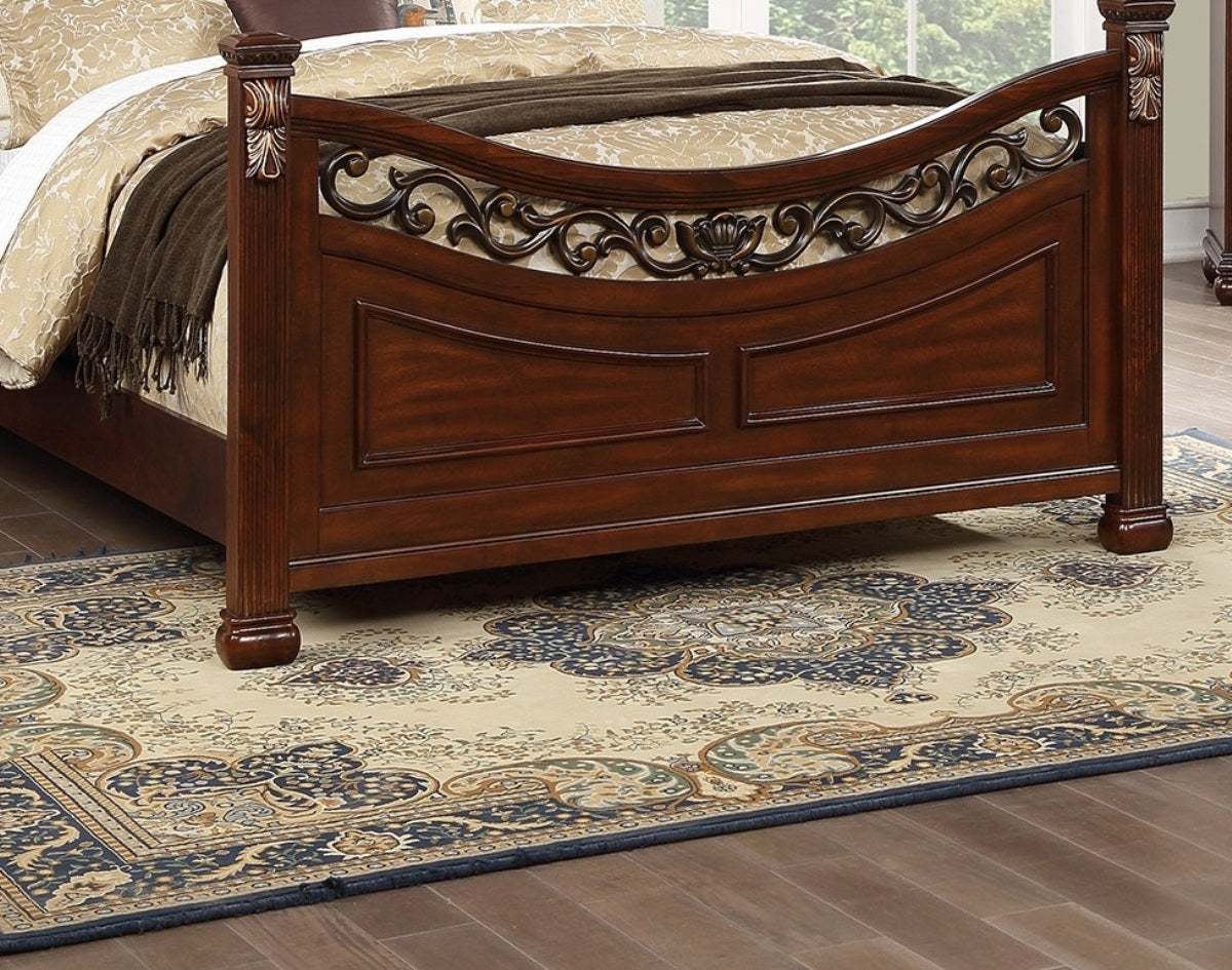 Luxurious Queen Size Bed 2x Nightstands 3pc Bedroom Set