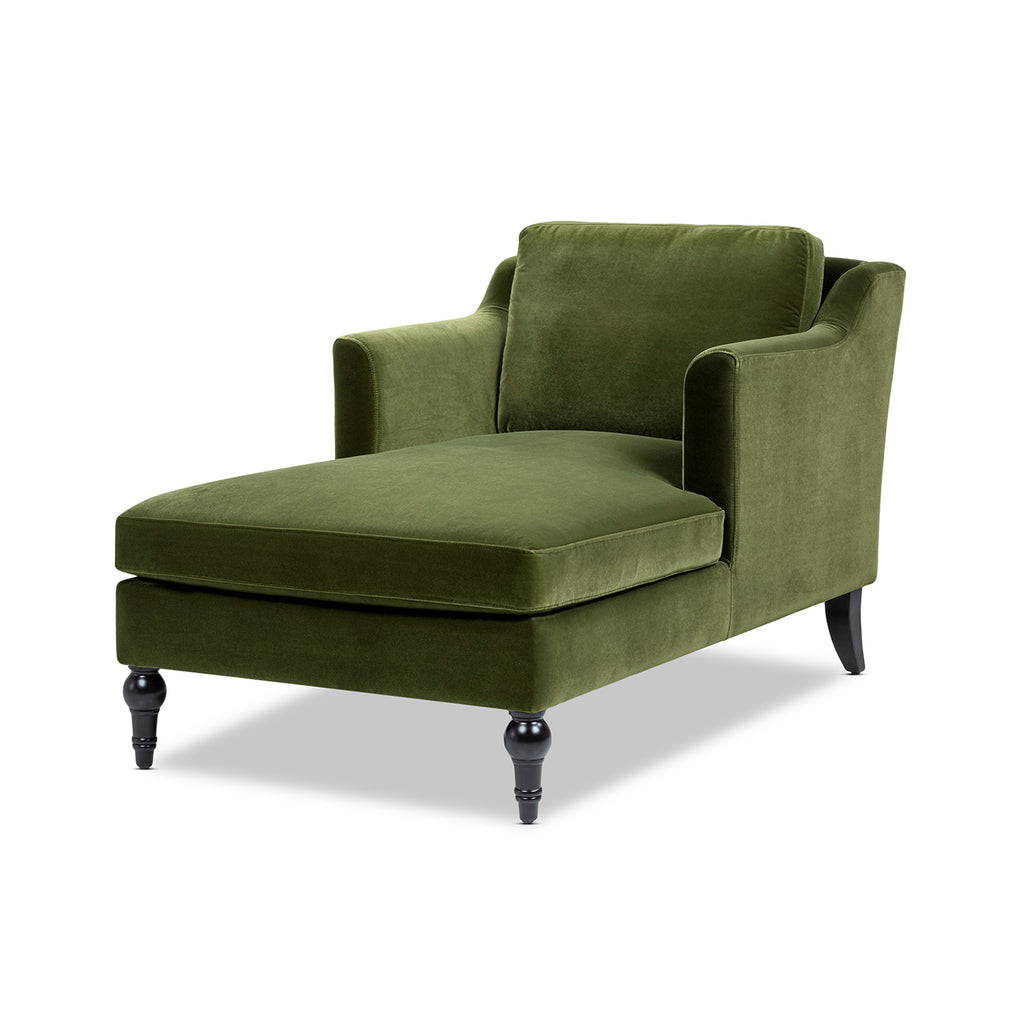 Josephine 60" Upholstered Chaise Lounge, Olive
