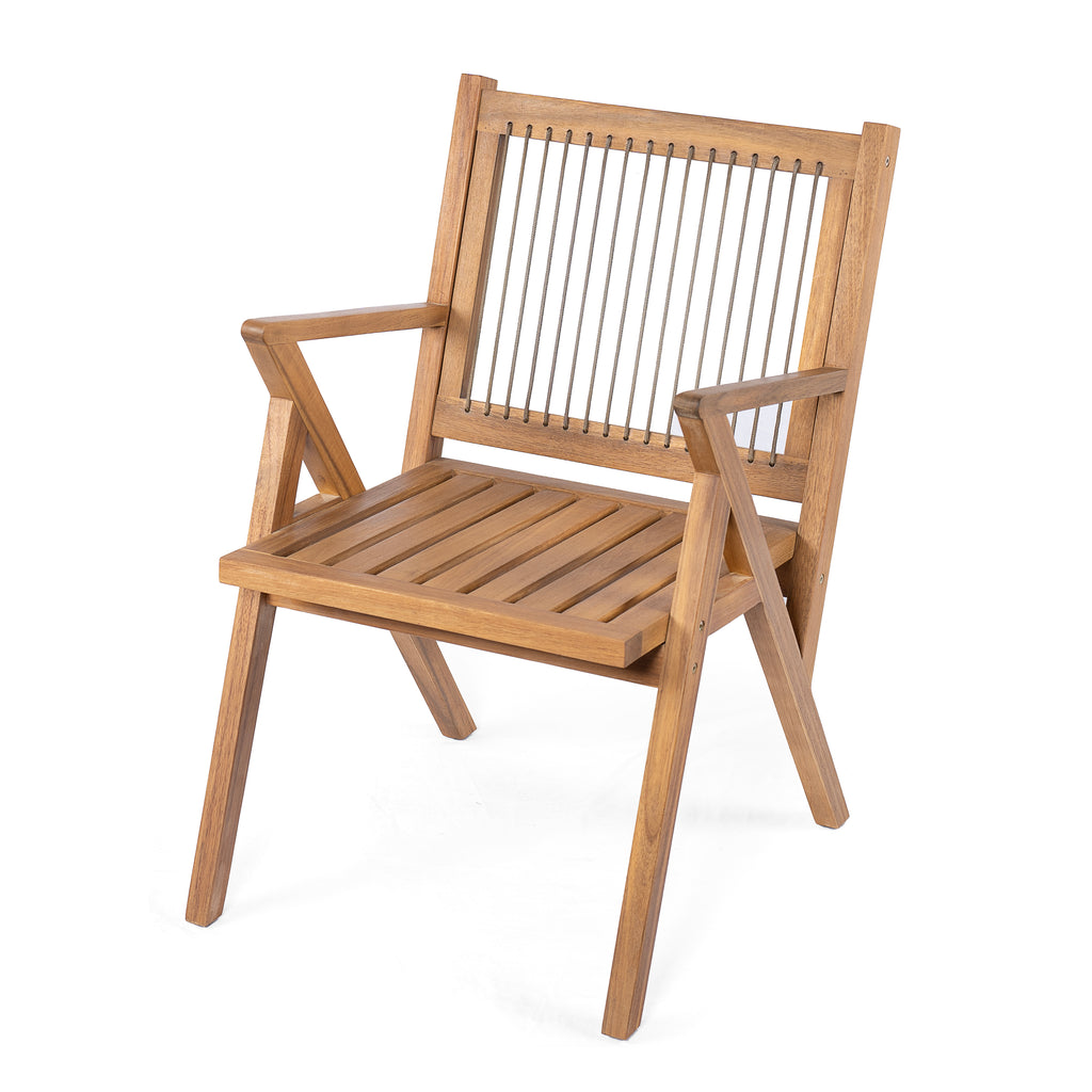 Patio Dining Chair with Cushion (Set of 2)