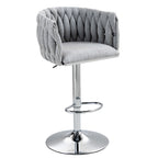 360° Fabric Cover Swivel Bar Stools Set of 2