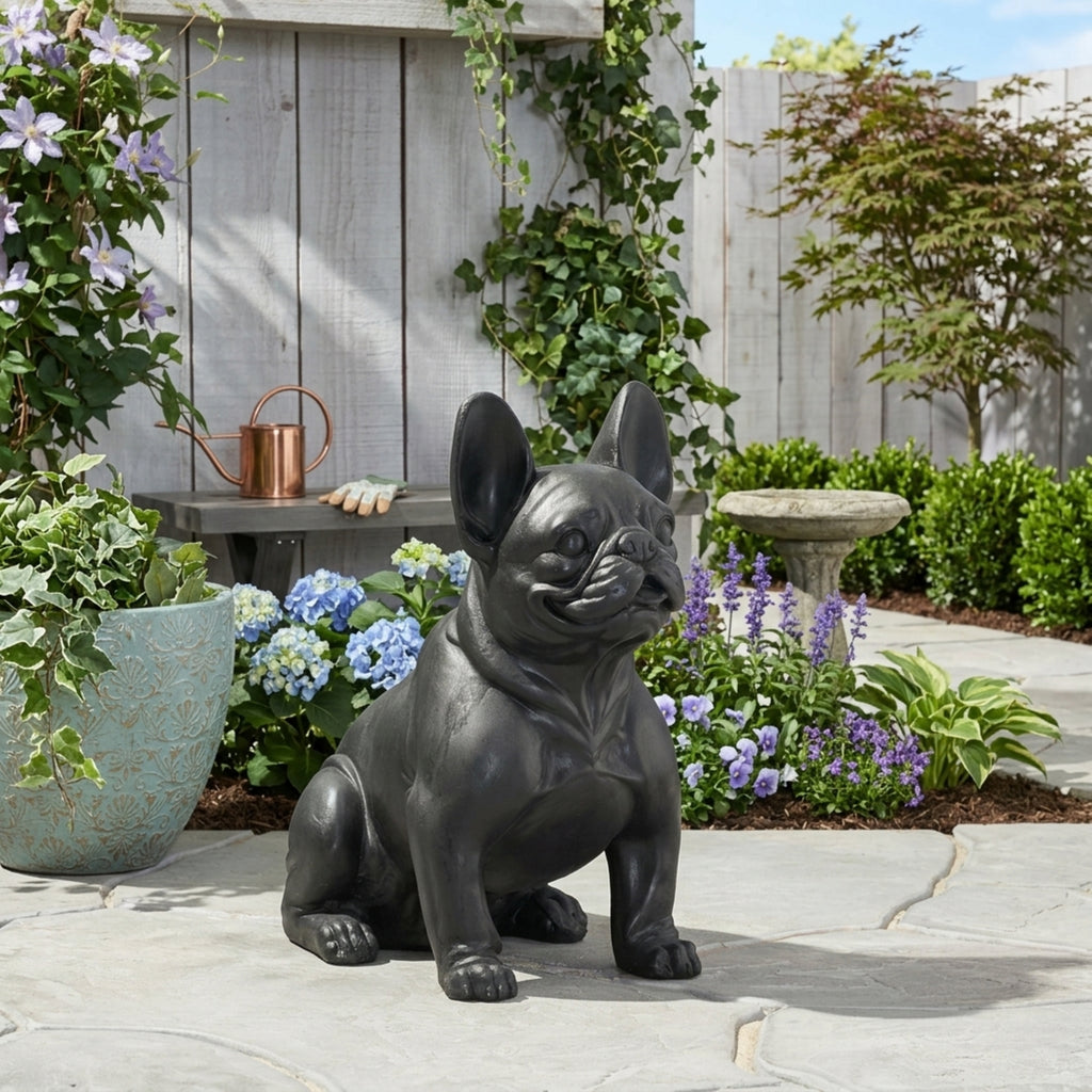 Outdoor French Bulldog Garden Statue