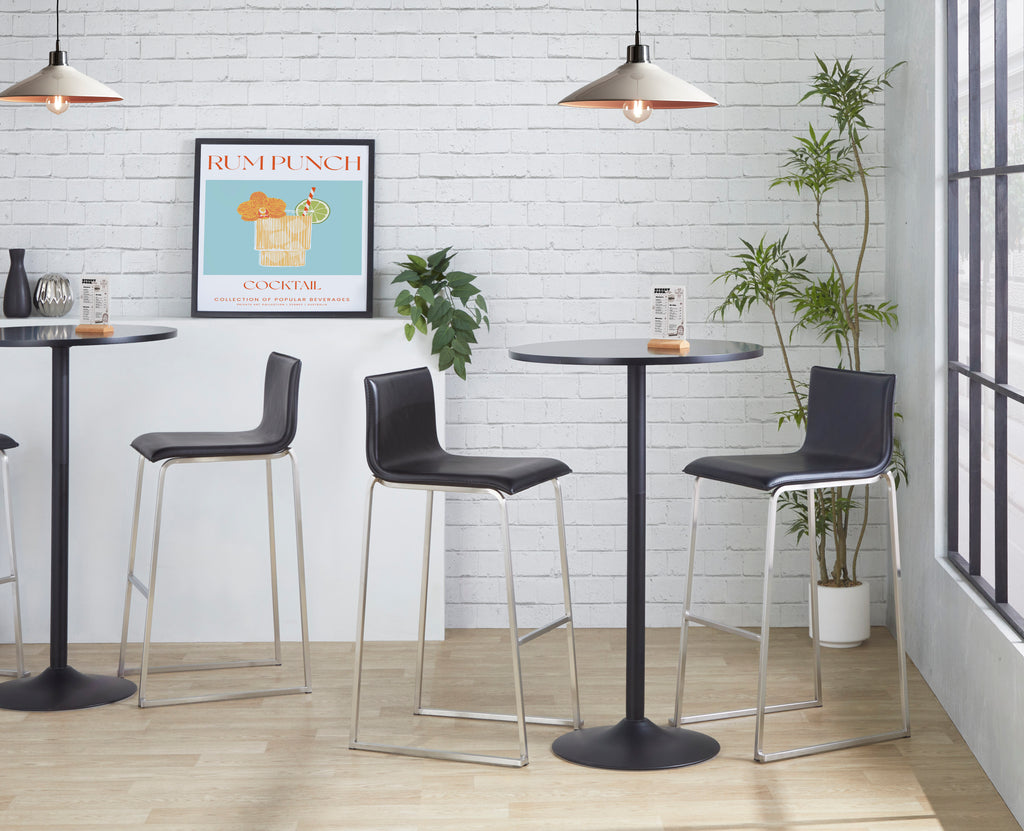 Contemporary Barstool in Stainless Steel