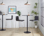 Contemporary Barstool in Stainless Steel